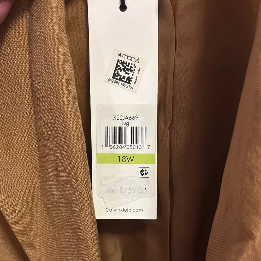 Calvin Klein Tan Blazer Lightweight Suit Jacket - Picture 2 of 4